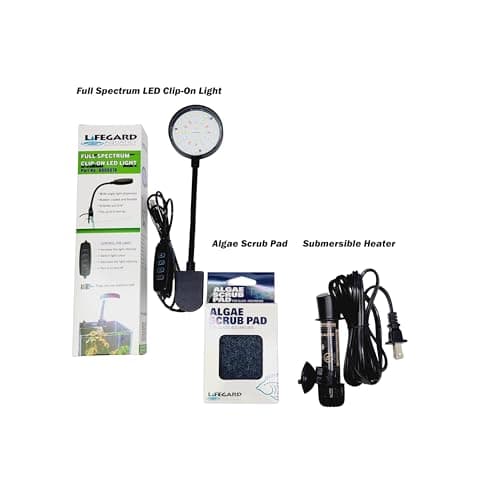 LIFEGARD Low Iron Clear Crystal Aquarium with Built-in Filter – 1.2 GPH Direct Jet Flow