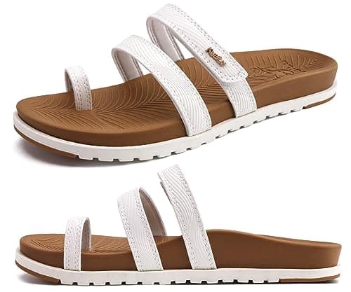 KuaiLu Women's Lightweight Comfort Slides with Arch Support