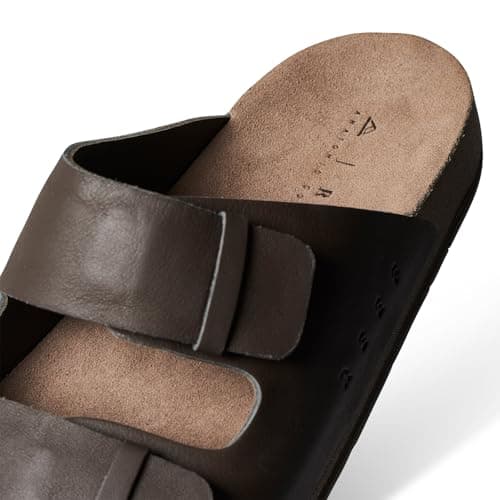 REEF Ojai Two Bar Women's Slide Sandal, Premium Leather, Soft Cushion Footbed