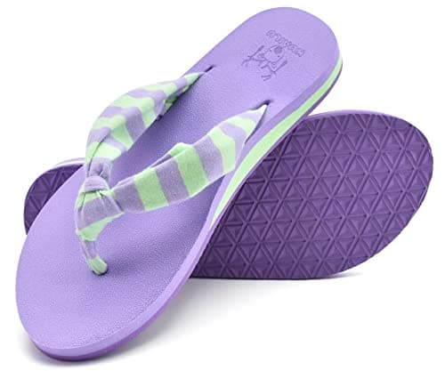 KuaiLu Arch Support Yoga Mat Thong Sandals for WomenComfortable Summer Beach Walking