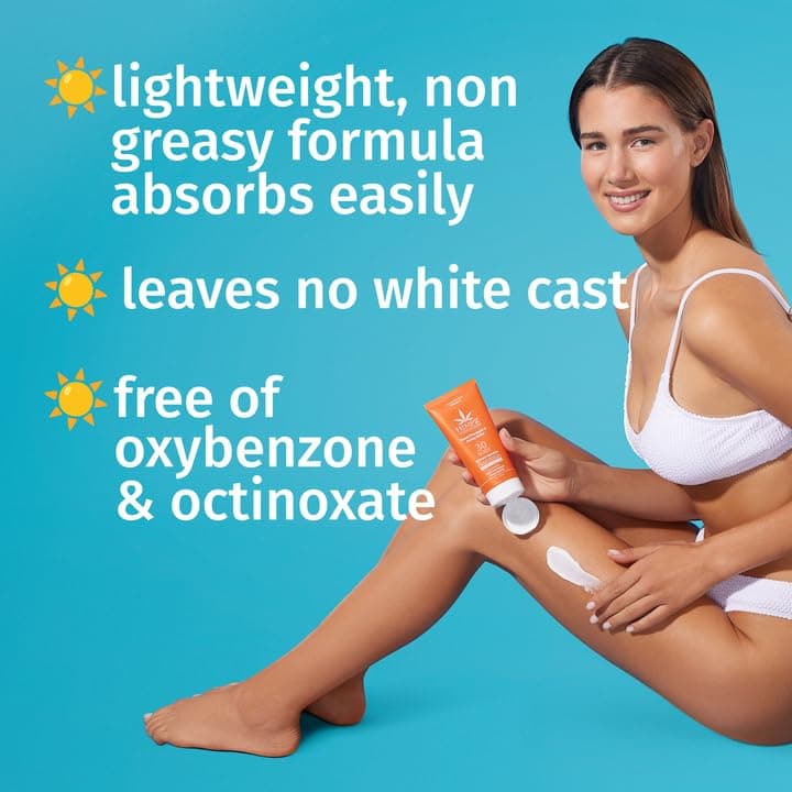 Hempz Daily Body Sunscreen SPF 50, Sweet Pineapple, Reef Safe, Vegan, 6 oz