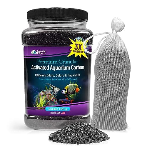 Premium Activated Carbon for Fish Tank Filters (3 lbs Fine Mesh Bag)