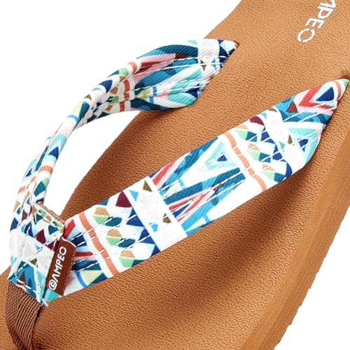 Ampeo Women's Arch Support Flip Flops Summer Beach Sandals