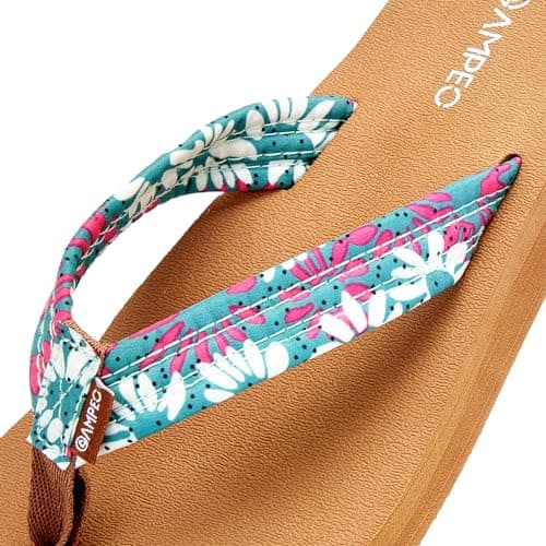 Ampeo Women's Arch Support Flip Flops Summer Beach Sandals