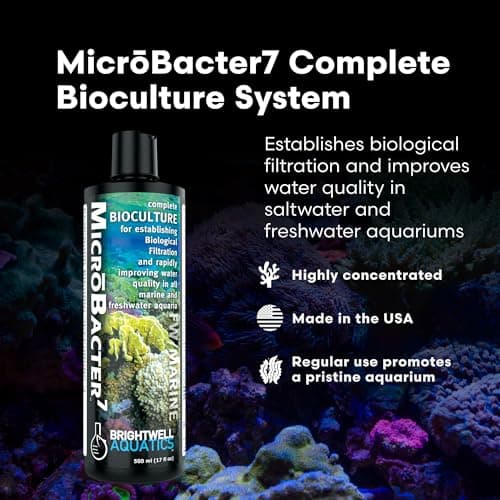 Brightwell Aquatics MicroBacter7 Bioculture for Fish Tank & Aquarium - Biological Filter Media Populator
