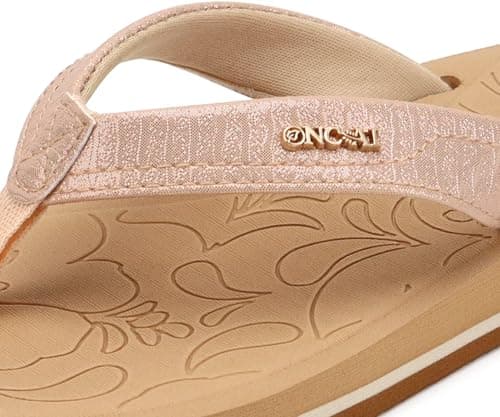 ONCAI Women's Comfortable Summer Flip Flops with Arch Support