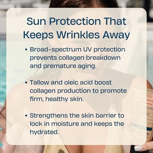 Reef Safe Sunscreen SPF 30 & 50, Natural Tallow & Zinc Oxide, Water Resistant, Fragrance-Free
