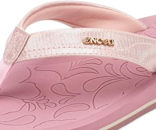 ONCAI Women's Comfortable Summer Flip Flops with Arch Support