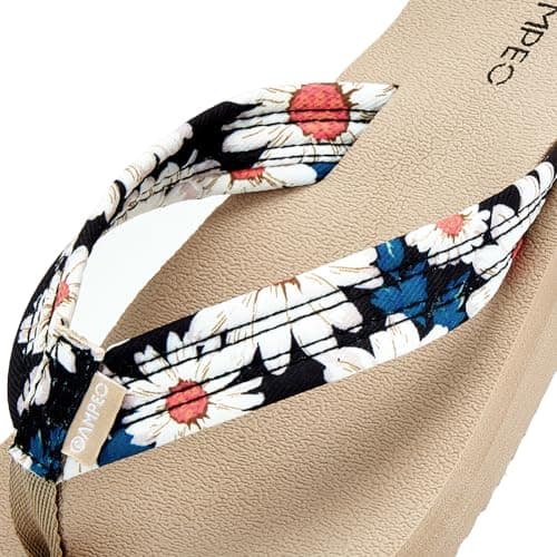 Ampeo Women's Arch Support Flip Flops Summer Beach Sandals
