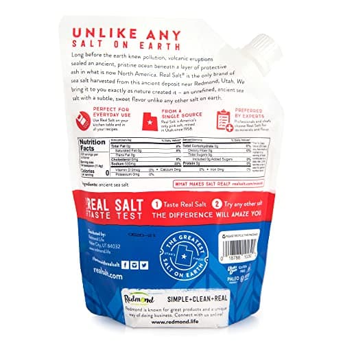 REDMOND Real Sea Salt - Natural Unrefined Gluten-Free, 26 Ounce Pouch
