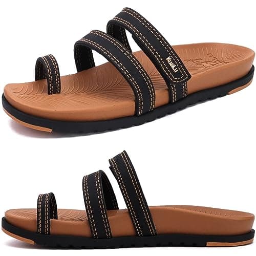 KuaiLu Women's Lightweight Comfort Slides with Arch Support