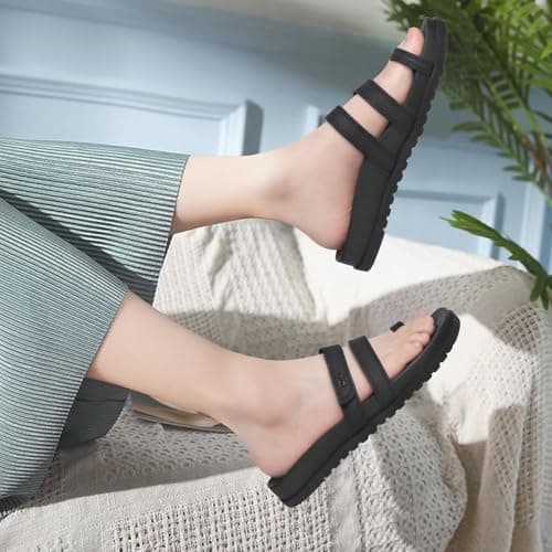KuaiLu Women's Lightweight Comfort Slides with Arch Support