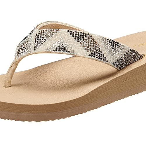 Ampeo Women's Arch Support Flip Flops Summer Beach Sandals