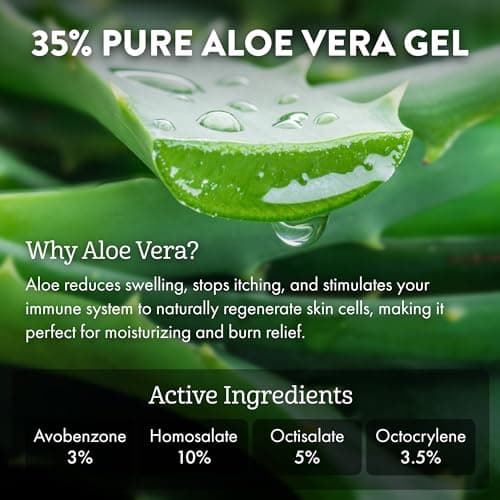 Aloe Up Sport Sunscreen Lotion SPF 30 - Broad Spectrum UVA/UVB Protection - 6 Oz.