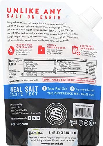 REDMOND Real Sea Salt - Natural Unrefined Gluten-Free Coarse, 16 Oz Pouch
