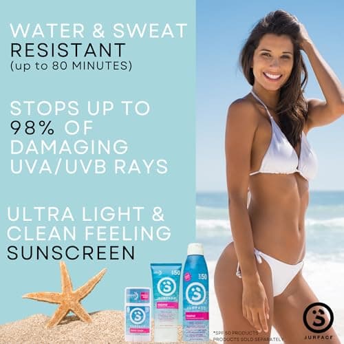 Hawaii 104 Reef Act Compliant Surface TROPIX Sheer Touch Sunscreen - SPF 50 6oz