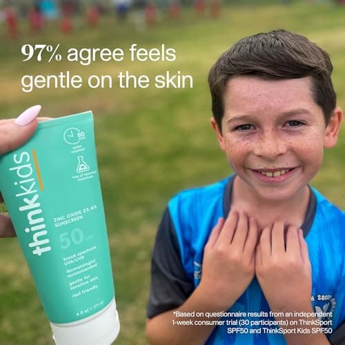 Thinksport Kids SPF 50+ Mineral Sunscreen - Water Resistant & Reef Friendly