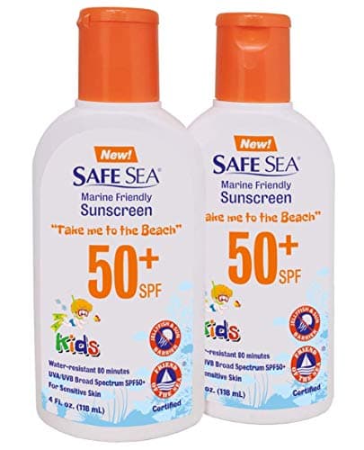 Safe Sea Jellyfish-Blocking Sunscreen SPF 50+ for Kids, 4oz, Waterproof & Biodegradable