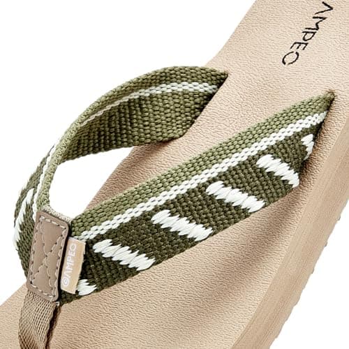 Ampeo Women's Arch Support Flip Flops Summer Beach Sandals