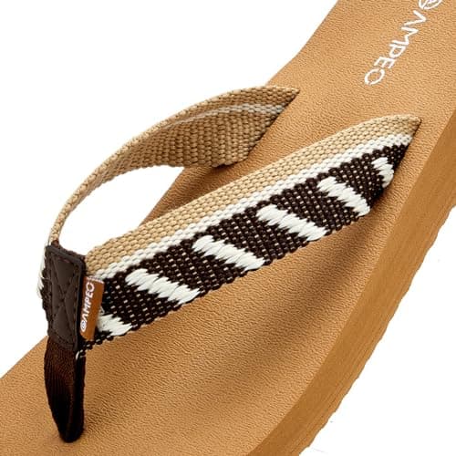 Ampeo Women's Arch Support Flip Flops Summer Beach Sandals