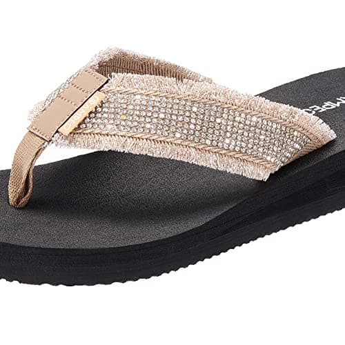 Ampeo Women's Arch Support Flip Flops Summer Beach Sandals