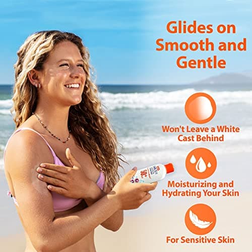 Coral Reef-Safe SPF 40+ Waterproof Sunscreen, Anti-Jellyfish Sting – Body & Face 4 Fl oz Spray