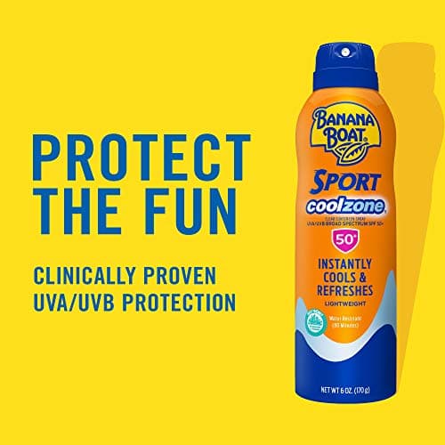 Banana Boat Sport Cool Zone SPF 50 Twin Pack | Oxybenzone-Free Sunscreen Spray
