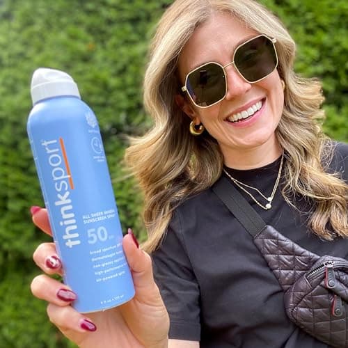 Thinksport All Sheer SPF 50 Mineral Sunscreen, 6 Fl Oz, Water Resistant, Reef Safe, Broad Spectrum UVA/UVB Protection