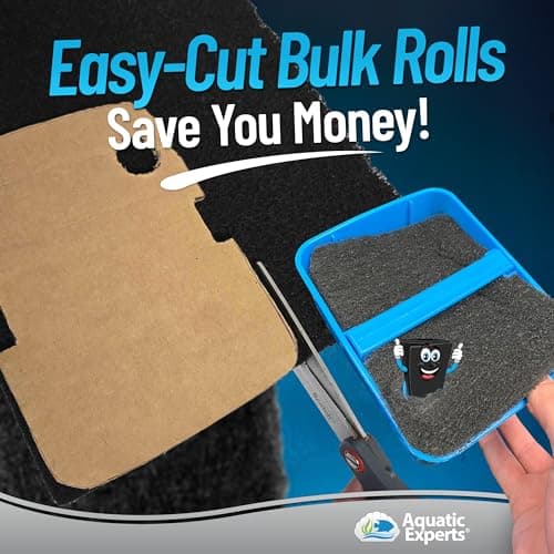 Crystal Clear Aquarium Carbon Pad - Fit to 10.5" x 36" Filters (Carbon Infused)