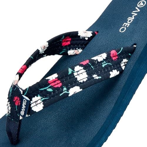 Ampeo Women's Arch Support Flip Flops Summer Beach Sandals