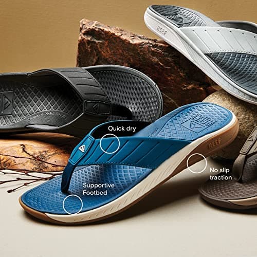 REEF Deckhand Men's Water-Friendly Flip Flop, No-Slip Traction, Quick Dry