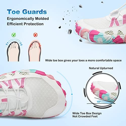 L-RUN Barefoot Water Shoes for Women & Men Aqua Sock Hiking & Swimming
