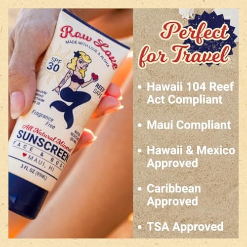 Raw Love SPF 30 Reef Safe Travel Size Sunscreen Lotion