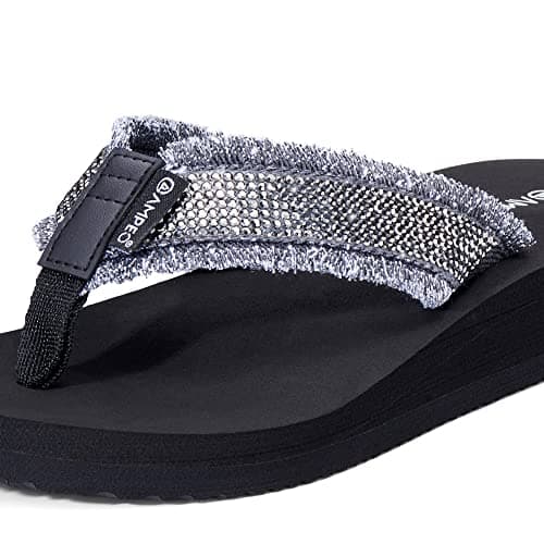 Ampeo Women's Arch Support Flip Flops Summer Beach Sandals
