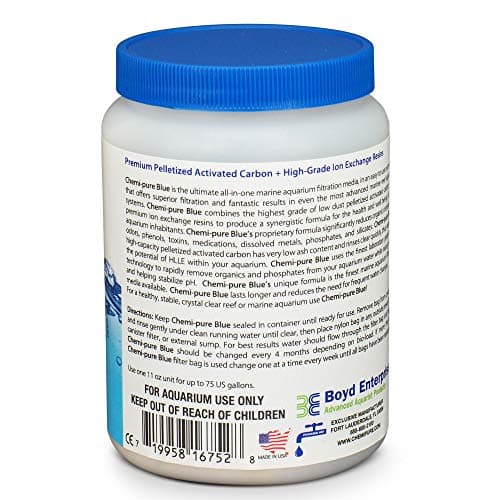 Chemi-Pure Aquarium Filtration Media, 11-Ounce, Blue