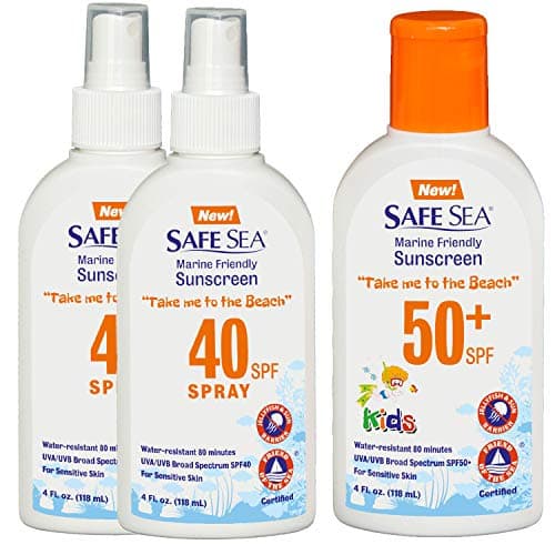 Safe Sea Jellyfish-Blocking Sunscreen SPF 50+ for Kids, 4oz, Waterproof & Biodegradable