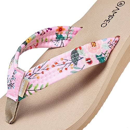 Ampeo Women's Arch Support Flip Flops Summer Beach Sandals