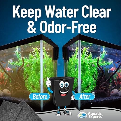 Crystal Clear Aquarium Carbon Pad - Fit to 10.5" x 36" Filters (Carbon Infused)