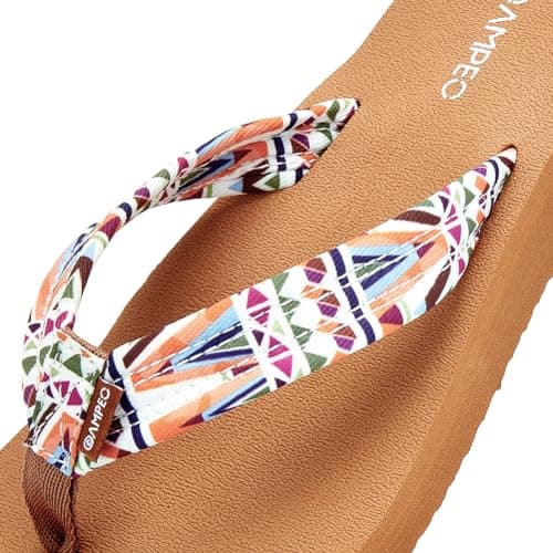 Ampeo Women's Arch Support Flip Flops Summer Beach Sandals
