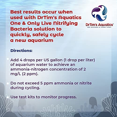 DrTim’s Ammonium Chloride Solution 4 oz. - Treats 200 Gallons for Fishless Cycling