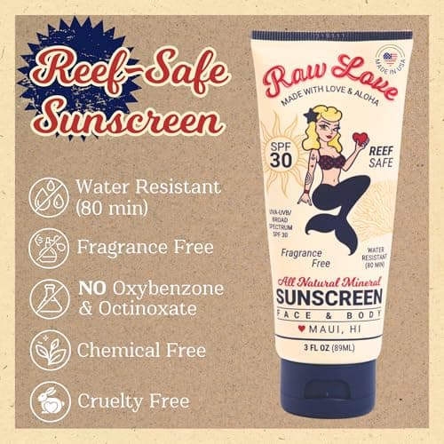 Raw Love SPF 30 Reef Safe Travel Size Sunscreen Lotion