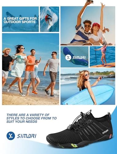 SIMARI Water Shoes for Men & Women - Quick-Dry Aqua Socks | Lightweight Swim Shoes for Surfing, Swimming, Beach Sports,