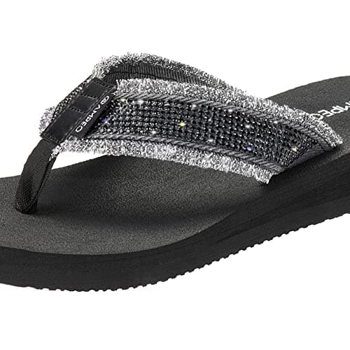Ampeo Women's Arch Support Flip Flops Summer Beach Sandals
