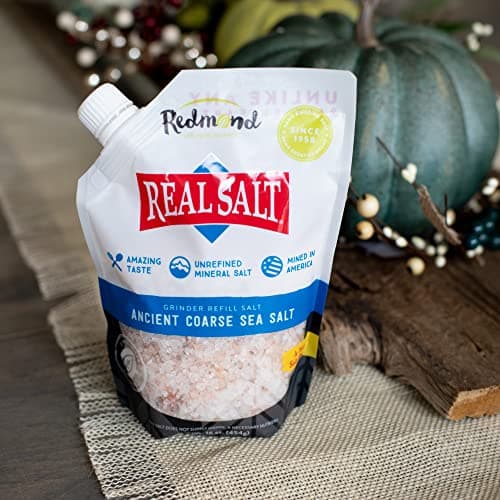REDMOND Real Sea Salt - Natural Coarse Gluten Free, 16 Ounce Pouch (2 Pack)