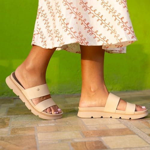 REEF Womens Vista Luxe Thea Platform Sandal, Vegan Leather Strap, Ultra Cushion Footbed for Comfort-Conscious Women, Everyday Wear, Travel and Work