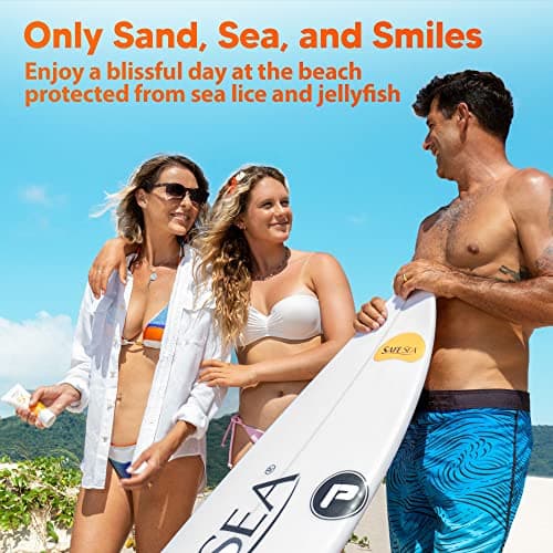 SAFE SEA Anti-Jellyfish Sting Protection Sunscreen, 50SPF for Adults (2 Pack, 3.4 oz Tube)