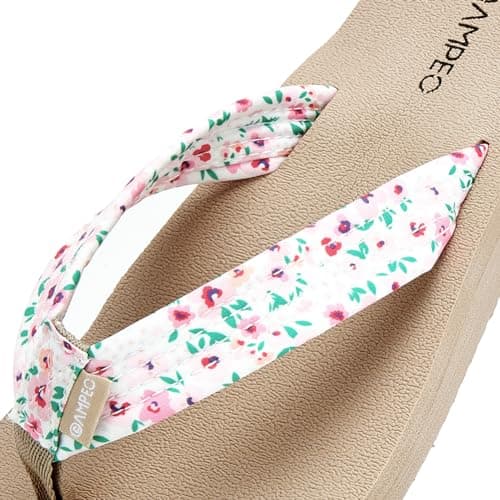 Ampeo Women's Arch Support Flip Flops Summer Beach Sandals