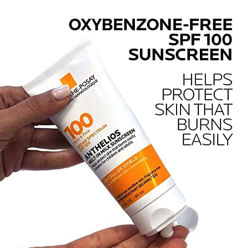 La Roche-Posay Anthelios Melt-In Milk SPF 100, Broad Spectrum Antioxidants, Oil Free, Sun Sensitive Skin