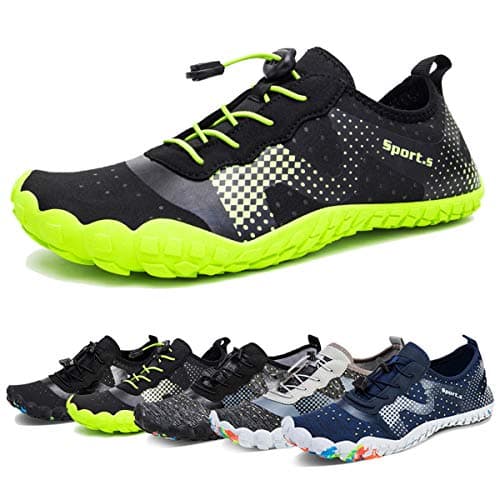 WateLves Men's Barefoot Aqua Sock Shoes for Kayaking, Boating, Hiking, Surfing, Walking