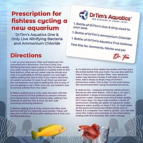 DrTim’s Ammonium Chloride Solution 4 oz. - Treats 200 Gallons for Fishless Cycling